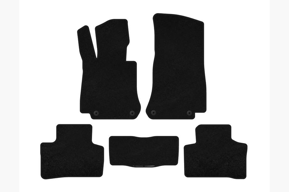 Mercedes EQC 2019-2023 Deluxe Textile Floor Mats (Black) Photo 1