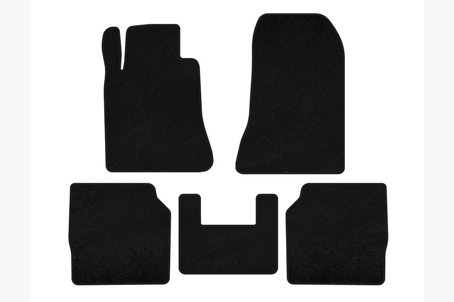 Mercedes S-сlass W140 1991-1998 Deluxe Textile Floor Mats (SD, Long Wheelbase, Black) Image