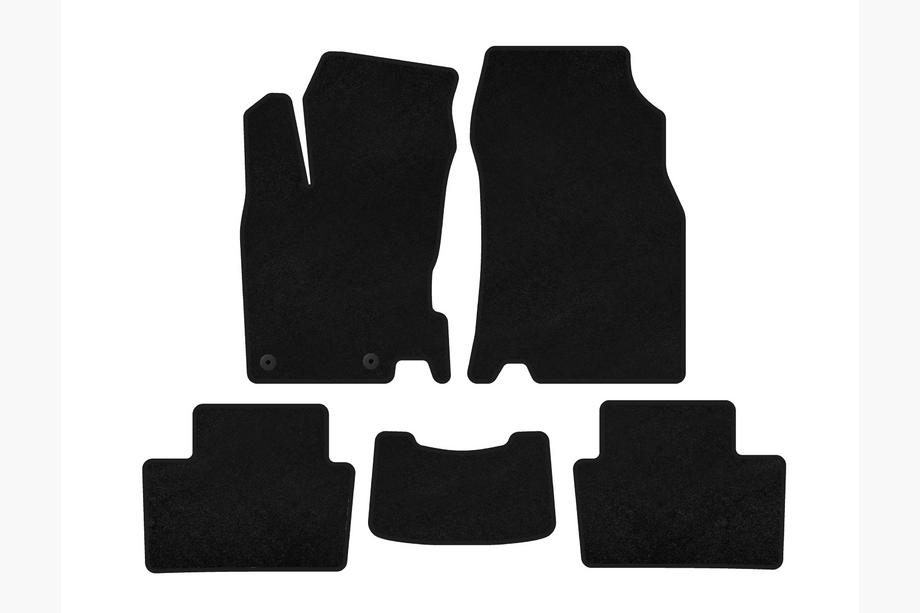 Renault Kadjar 2015-2022 Deluxe Textile Floor Mats (2015-2018, Black) Image