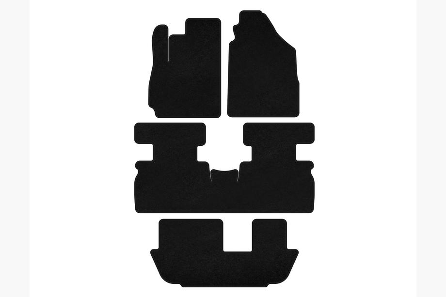 Jetour X70 2018- Deluxe Textile Floor Mats (3 Rows, Black) Photo 1