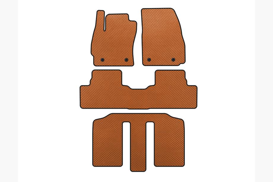 Mazda 5 2010-2018 EVA Floor Mats (3 Rows, Orange) Image