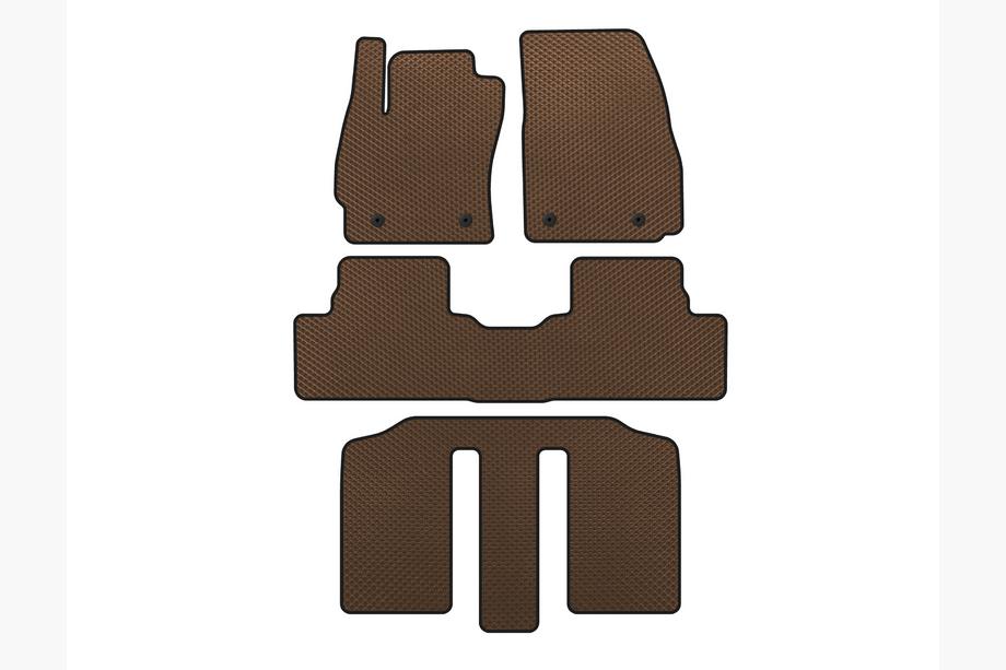 Mazda 5 2010-2018 EVA Floor Mats (3 Rows, Brown) Image