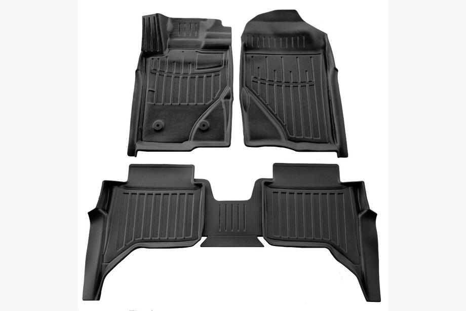 Ford Ranger 2022- Rubber Floor Mats Stingray 3D (5 pcs) Image