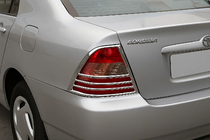 Toyota Corolla 2002-2007 Chrome Tail Light Covers (2002-2004, 2 pcs, plastic) photo 1