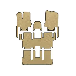 EVA Floor Mats (3 Rows, 7-Seater, Beige)