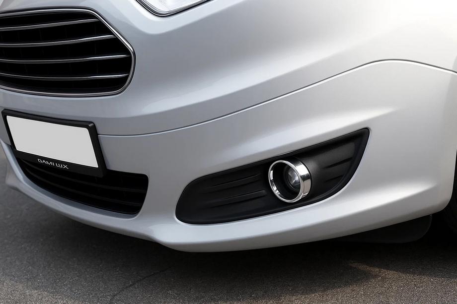 Ford Courier 2014-2023 Fog light covers (2014-2018, 2 pcs, stainless steel) Photo 2