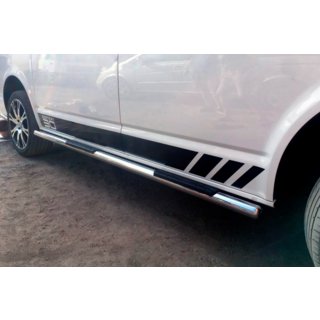 Side Bars (2 pcs, Stainless Steel) Volkswagen T5 Transporter 2003-2010 photo 2