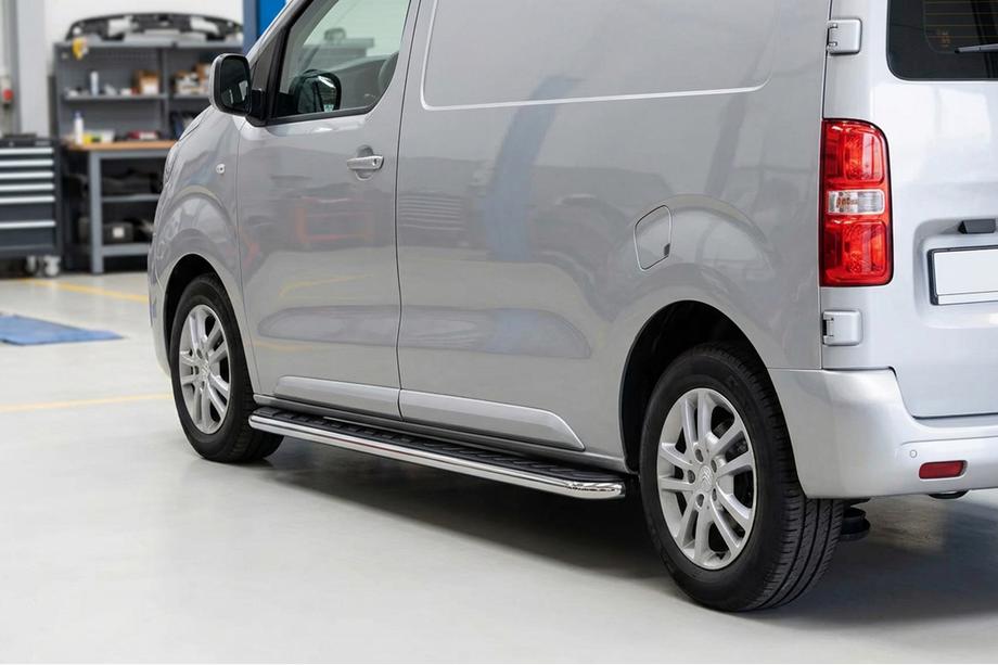Citroen Jumpy 2007–2017 Side Steps Maydos V1 (2 pcs, Aluminum & Stainless Steel) Image