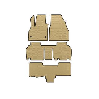 EVA Floor Mats (3 Rows, 5-Door/7-Seater, Beige) Renault Kangoo 2008–2020