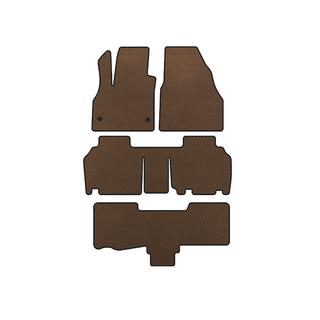 EVA Floor Mats (3 Rows, 5-Door/7-Seater, Brown) Renault Kangoo 2008–2020