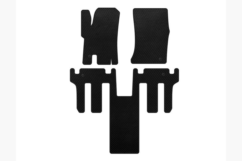 Ssang Yong Rodius EVA floor mats 2004-2008 (2 rows, Black) Image
