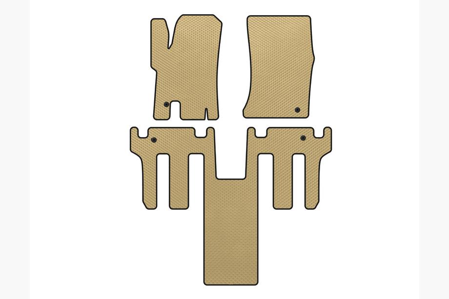 Ssang Yong Rodius EVA floor mats 2004-2008 (2 rows, Beige) Photo 1