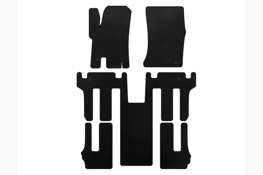 Ssang Yong Rodius EVA floor mats 2004-2008 (3 rows, Black) Image