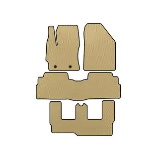 EVA Floor Mats (3 Rows, 7-Seater, Beige)
