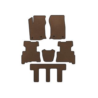 EVA Floor Mats (3 Rows, 2014-2024, 7-Seater, Brown)
