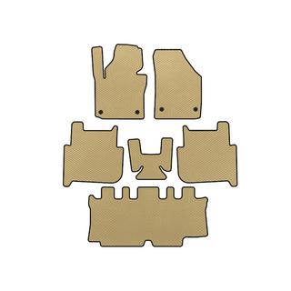 EVA Floor Mats (3 Rows, 2006-2010, 7-Seater, Beige) Volkswagen Touran 2003-2010