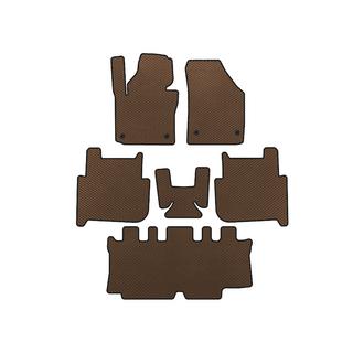 EVA Floor Mats (3 Rows, 2006-2010, 7-Seater, Brown) Volkswagen Touran 2003-2010