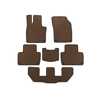 EVA Floor Mats (3 Rows, Brown) Volvo XC90 2015-