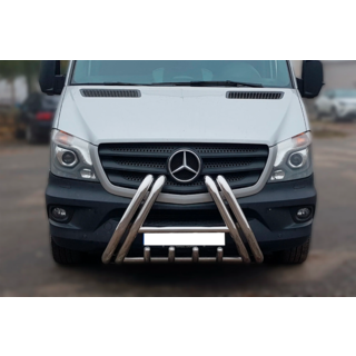 Bull Bar F1-01 (2013-2018, Stainless Steel) Mercedes Sprinter W906 2006-2018 photo 1