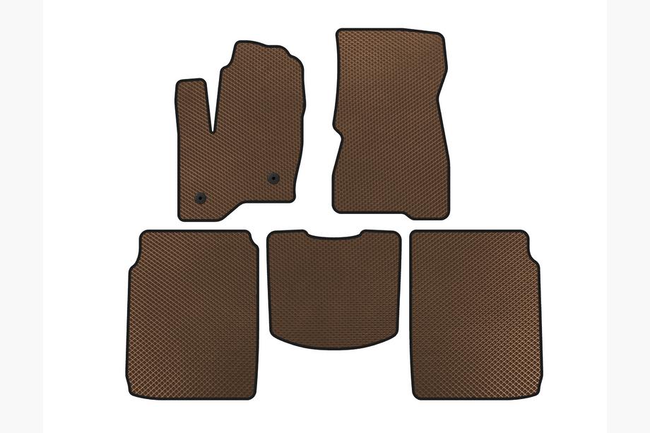 Ford Flex 2009-2019 EVA Floor Mats (2 Rows, 2013-2019, Brown) Photo 1