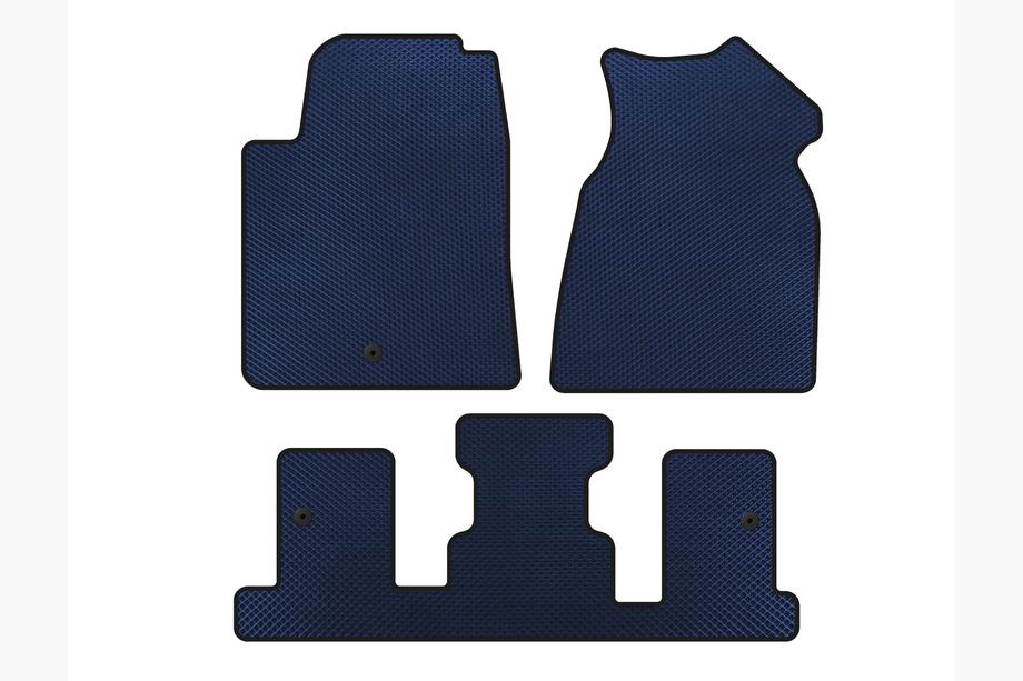 GMC Acadia 2006-2017 EVA Floor Mats (1+3 Row, 2013-2017, Blue) Image