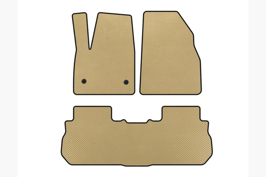 GMC Acadia 2017- EVA Floor Mats (2 Rows, 2017-2019, Beige) Image