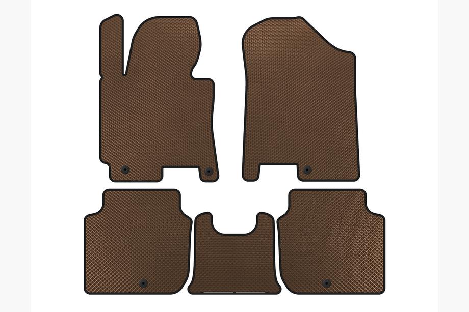 Kia Forte 2008–2024 EVA Floor Mats (2012-2016, Brown) Photo 1