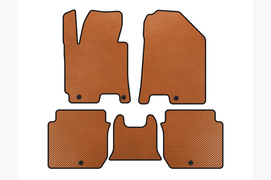 Kia Forte 2008–2024 EVA Floor Mats (2016-2018, Orange) Photo 1