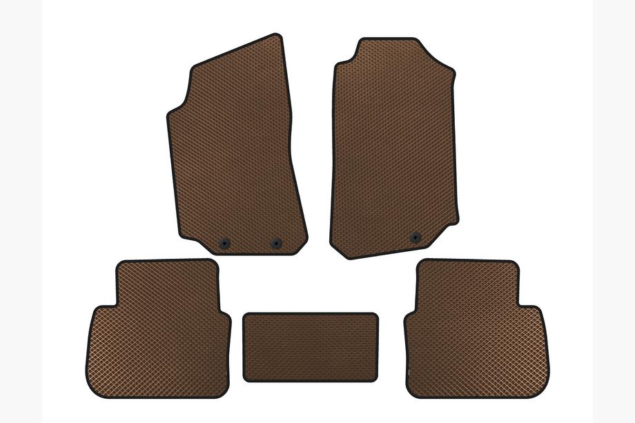 Saab 9-5 1997-2010 EVA Floor Mats (Brown) Image