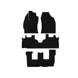 Deluxe Textile Floor Mats (3 Rows, Black) photo 1