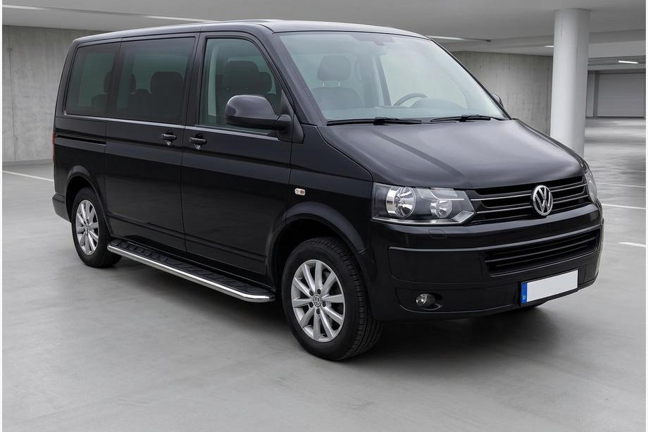 Volkswagen T5 2010-2015 Side Steps Maydos V1 (2 pcs, Aluminum & Stainless Steel) Photo 1