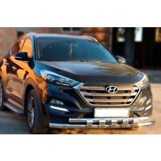 Front Bull Bar Shark Stainless Steel Hyundai Tucson TL 2016-2021 photo 2