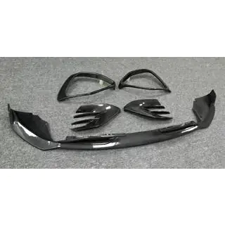 Front Bumper Lip Spoilers (for GLE53/AMG-Line 2023-2026, Carbon) photo 2