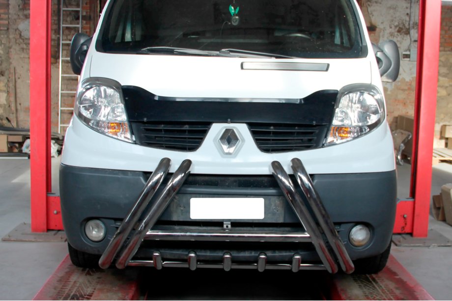 Opel Vivaro 2001–2015 Bull Bar F1-01 (Stainless Steel) Photo 1