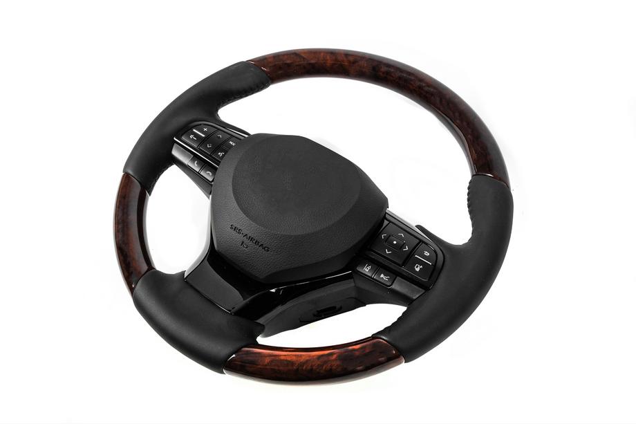 Lexus GX460 2009-2023 Steering wheel assembly (with heating, wood finish) Photo 6