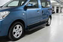 Dacia Dokker 2013-2022 Side Steps Allmond Black (2 pcs, Aluminum) photo 1