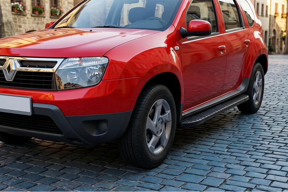 Dacia Duster 2008-2018 Side Steps Bosphorus Black (2 pcs, Aluminum) Image