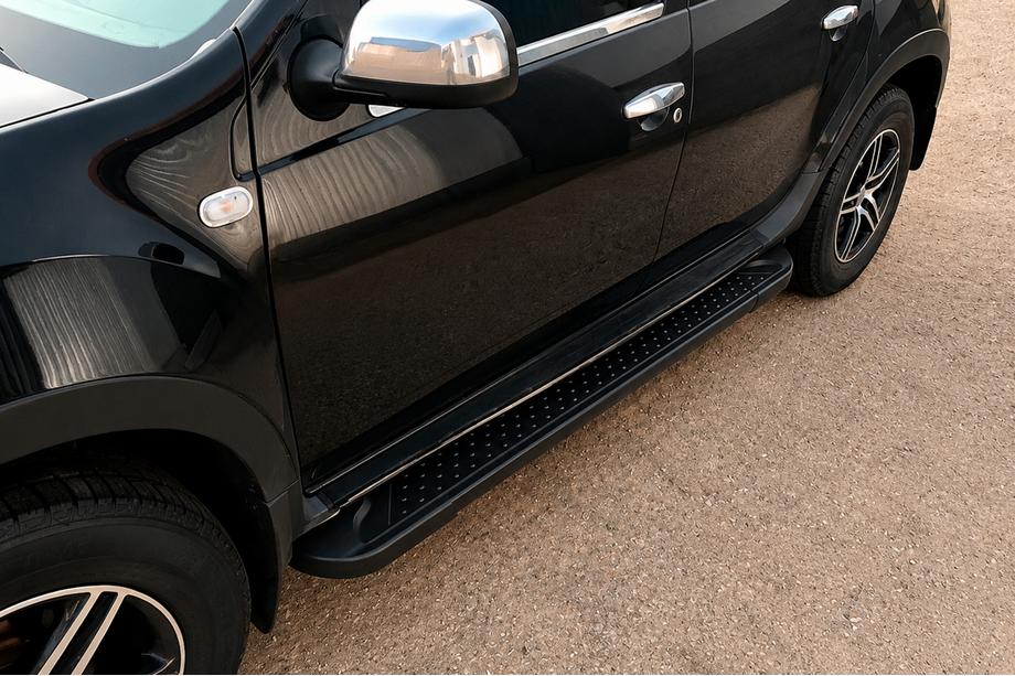 Renault Duster 2008–2017 Side Steps Allmond Black (2 pcs, Aluminum) Image