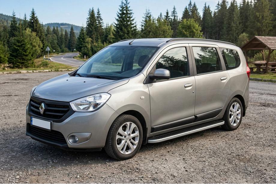 Renault Lodgy 2013-2022 Side Steps Tayga Grey (2 pcs, Aluminum) Image