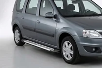 Dacia Logan MCV 2004-2014 Side Steps Line (2 pcs, Aluminum) photo 1