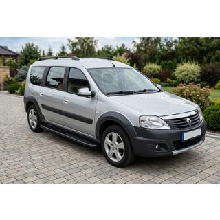 Side Steps Bosphorus Black (2 pcs, Aluminum) Dacia Logan MCV 2004-2014 photo 3