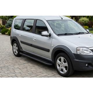 Side Steps Bosphorus Black (2 pcs, Aluminum) Dacia Logan MCV 2004-2014 photo 1
