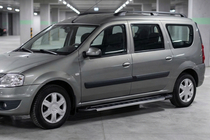 Renault Logan MCV 2005-2013 Side Steps RedLine V1 (2 pcs, Aluminum) photo 3