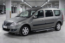 Renault Logan MCV 2005-2013 Side Steps RedLine V1 (2 pcs, Aluminum) photo 1
