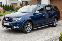 Dacia Logan MCV 2013-2020 Side Steps Maydos V1 (2 pcs, Aluminum & Stainless Steel) photo 1