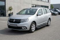 Renault Logan MCV 2013-2022 Side Steps Allmond Black (2 pcs, Aluminum) photo 1