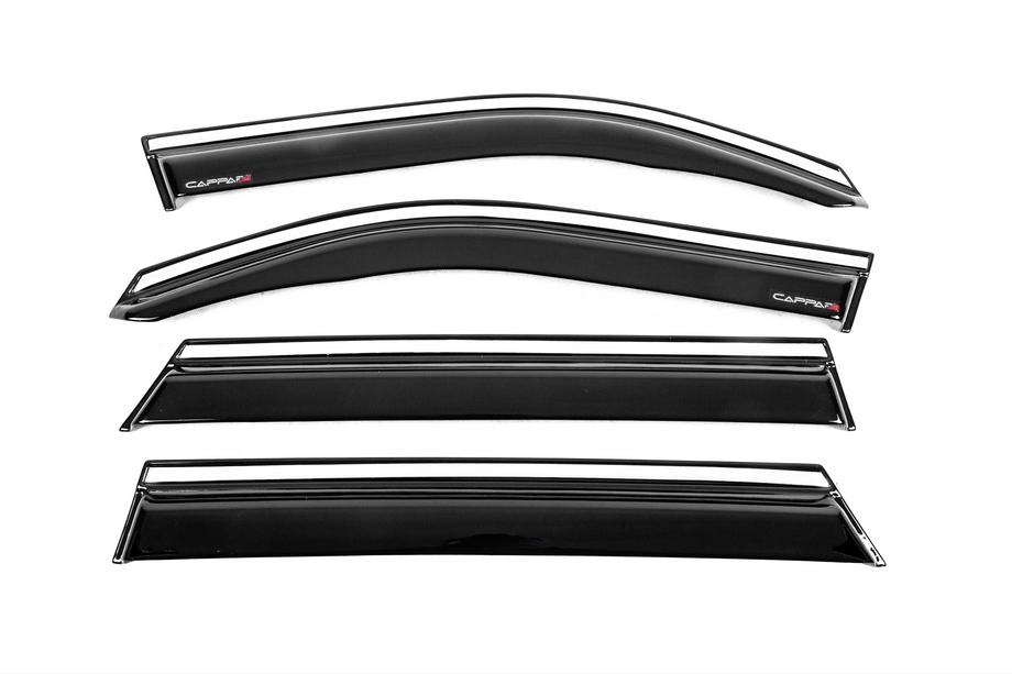 Dacia Duster 2024- Window wind deflectors with chrome trim EuroCap (set of 4) Image