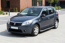 Renault Sandero 2007-2013 Side Steps Maydos V1 (2 pcs, Aluminum & Stainless Steel) photo 1