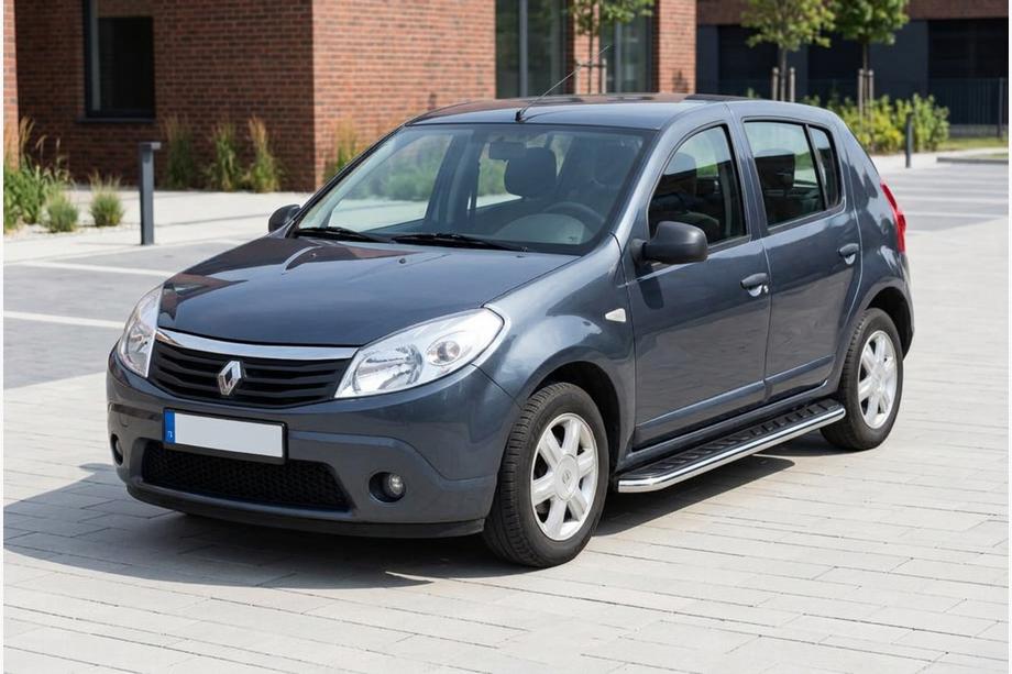 Renault Sandero 2007-2013 Side Steps Maydos V1 (2 pcs, Aluminum & Stainless Steel) Image
