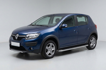 Dacia Sandero 2013-2020 Side Steps Maydos V1 (2 pcs, Aluminum & Stainless Steel) photo 1